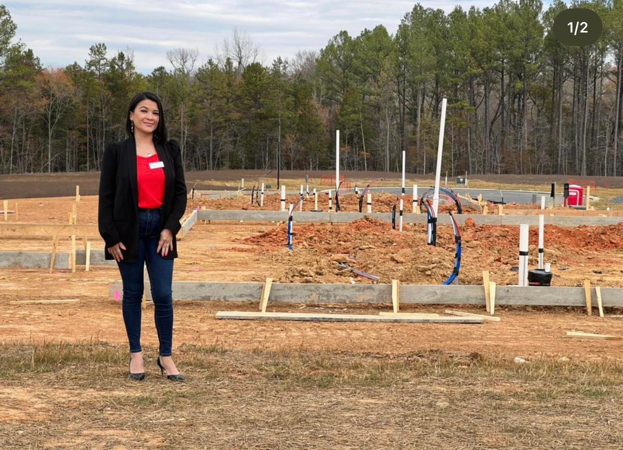 Sandy Alvear at new development land in NC