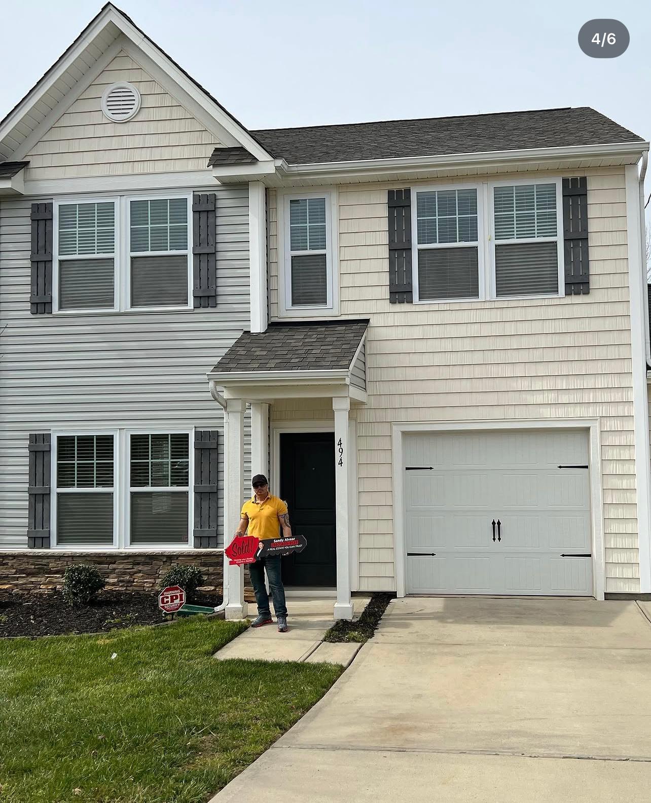 Sold home exterior Belmont NC client
